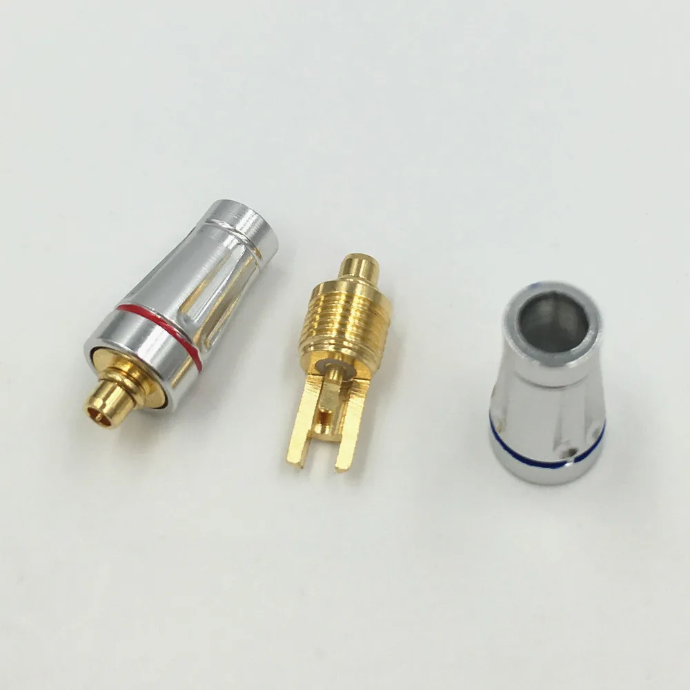 1 пара MMCX штекер позолоченный разъем для наушников Shure ED5 SE535 прямой формы DIY
