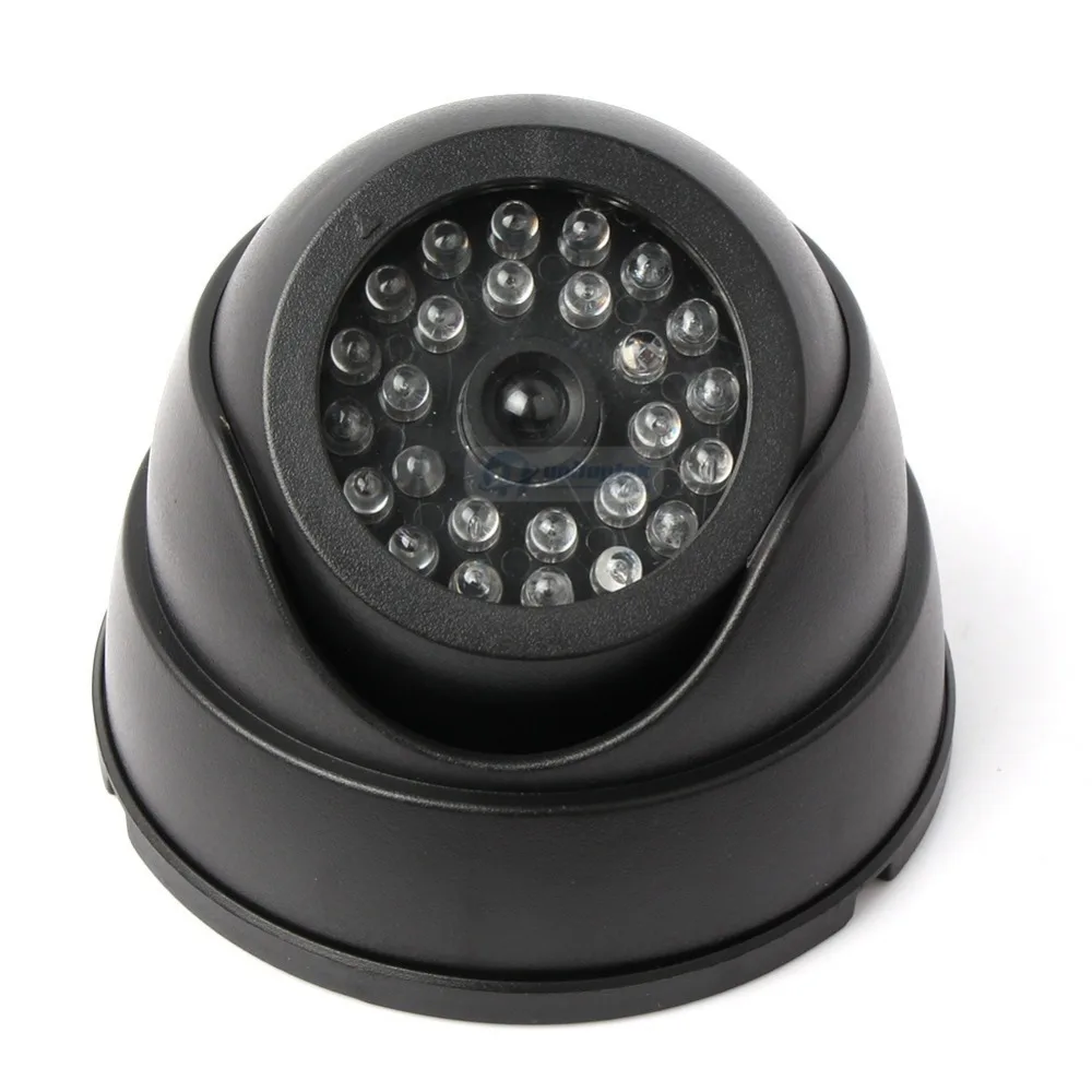 Черная поддельная светодио дный пустышка камера со светодиодными мигающими