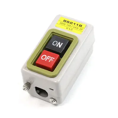 380V 10A 1.5KW 3P 3 Phase Metal Plate Latching Push Button Switch | Обустройство дома