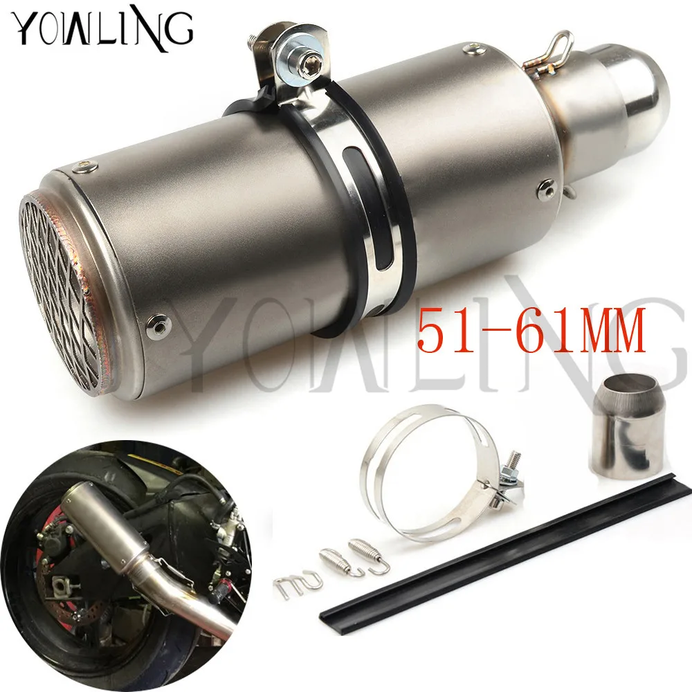 F1 fit for 51mm-61mm 51-61 мм Модифицированная выхлопная труба мотоцикла глушитель выхлопные глушители для Yamaha MT07 MT09 FZ07 FZ1 FZ6 FAZER FZ6R FZ8 XJ6 диверсия - Цвет: F1 fit for 51mm-61mm