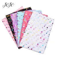 jojo bows 90145cm cloth fabric for craft meteor printed mesh gauze for needlework garment sewing home textile party decoration