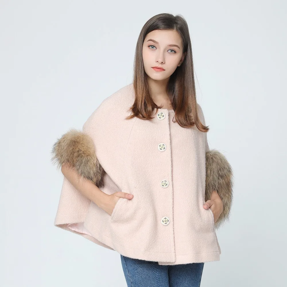 OFTBUY новая осенне-зимняя куртка женская парка с натуральным мехом енота меховой воротник плащ шерсть шерстяное пальто