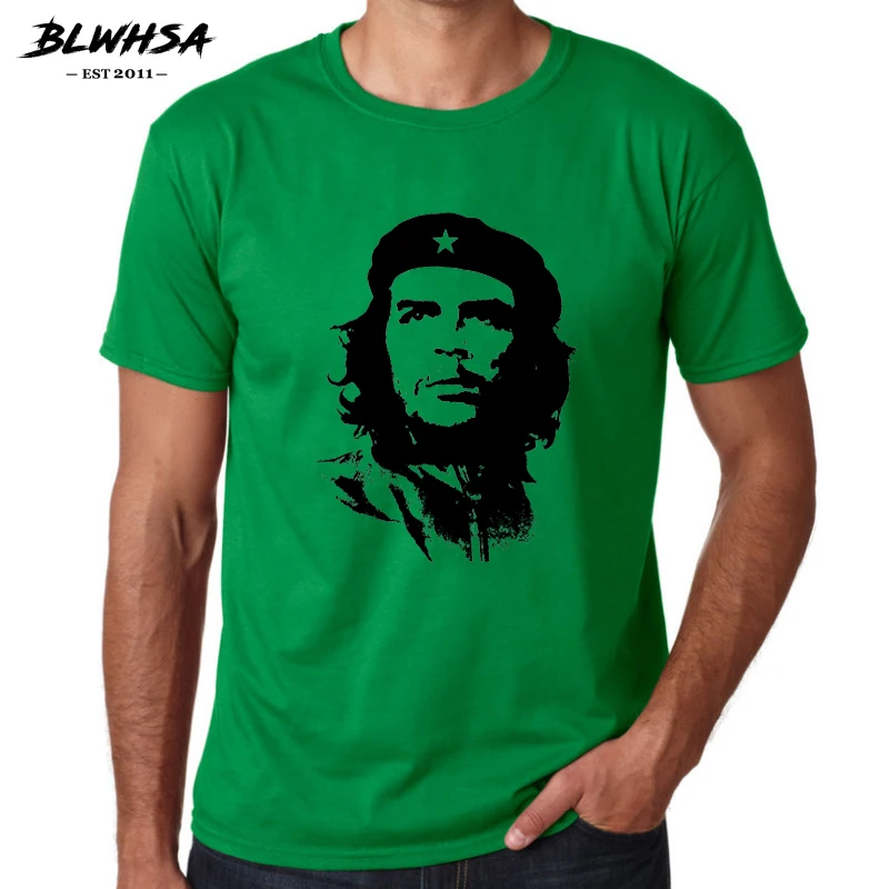 BLWHSA Che Guevara Hero, Мужская футболка, высокое качество, с принтом, хлопок, короткий рукав, футболки, хипстер, с рисунком, крутая мужская одежда