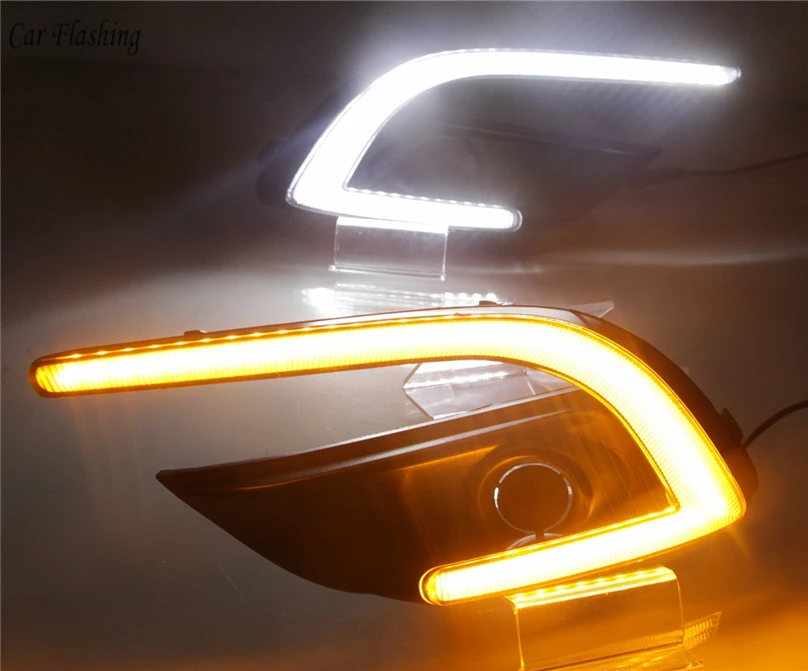 Автомобильная проблесковая 2 шт. для Mazda 3 Mazda3 Axela 2017 светодиодный DRL Дневной