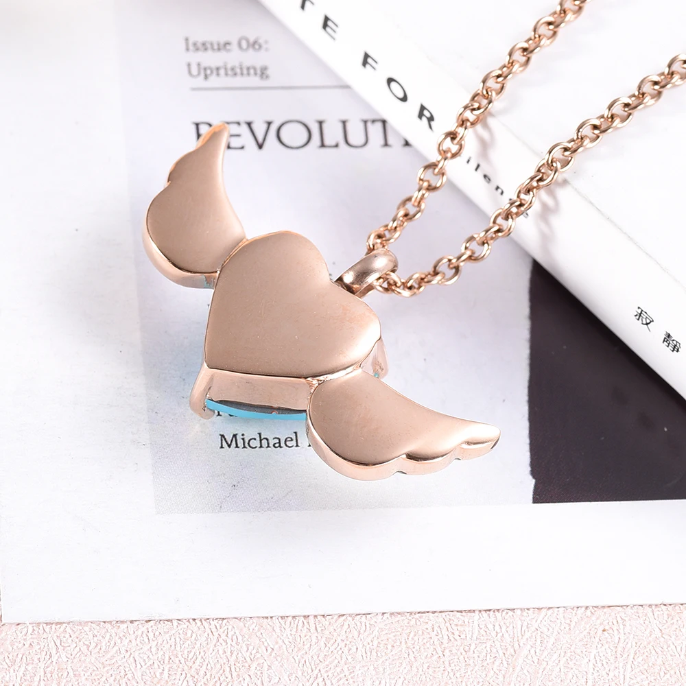 Стекло сердечко кремация урна ожерелье для праха кристалл кулон с камнем