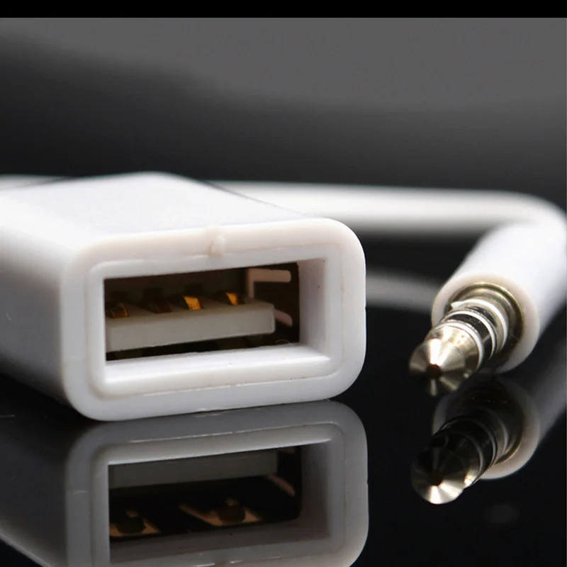 Кабель для передачи данных 3 5 мм штекер-USB гнездо преобразующий кабель AUX