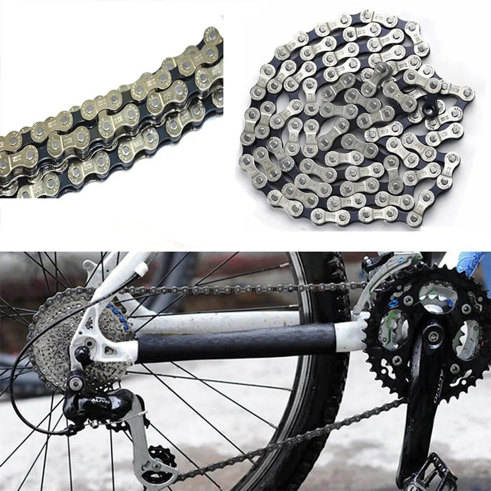 BBicycle цепи 6 7 8 лет Скорость 116 ссылки для MTB Горный Дорожный велосипед Сталь