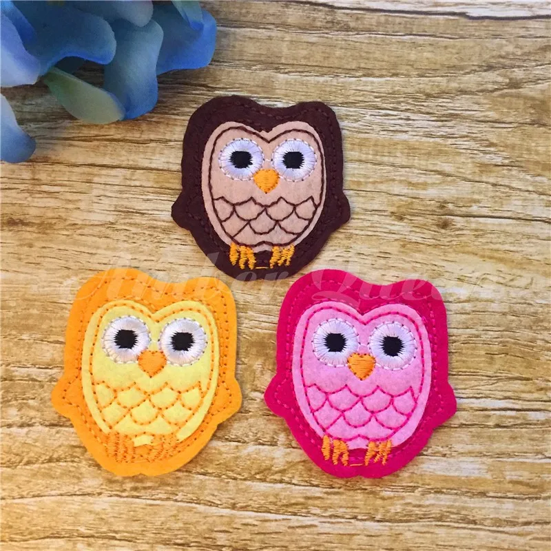 Смешанные 6 шт милые совы 3 цвета мультфильм патч вышитые утюжок для детской