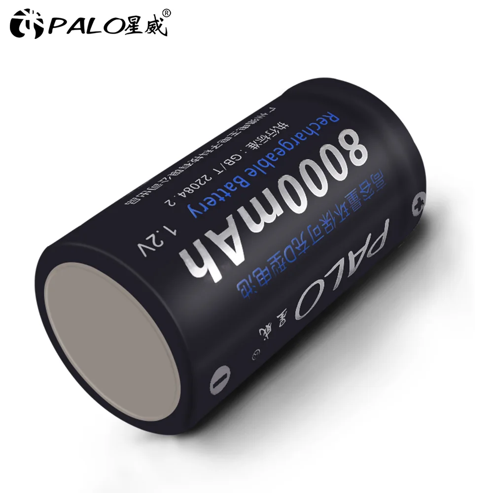 8 шт 8000mAh 1 2 v D Размер аккумуляторных батарей для вспышки света с 4 батарейных