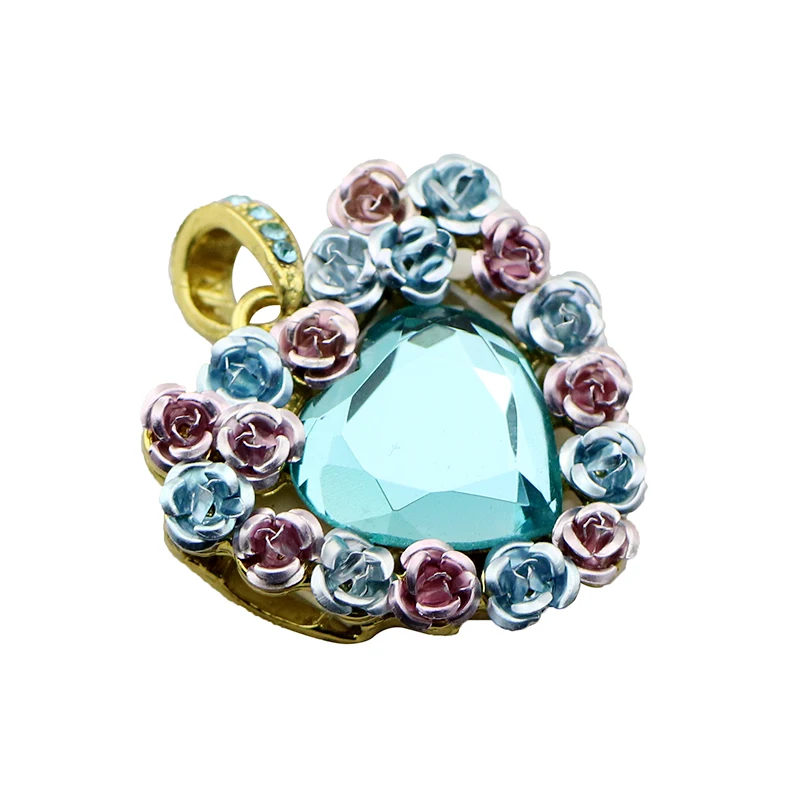 Украшенные цветком из страз ювелирное изделие в виде сердца 4GB/8GB/16GB/32GB/64GB карта