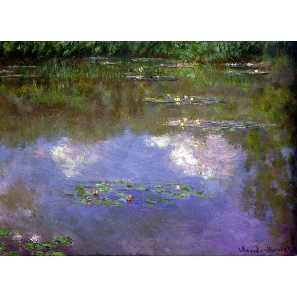 Высококачественные современные художественные ВОДНЫЕ ЛИЛИИ Клода Моне картина