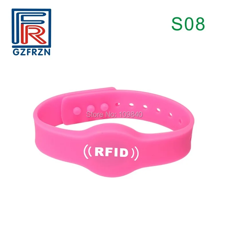 

100pcs/lot S08 style NFC Silicone Wristbands Tag NTAG213 RFID bracelet Cards waterproof for NFC phone access control