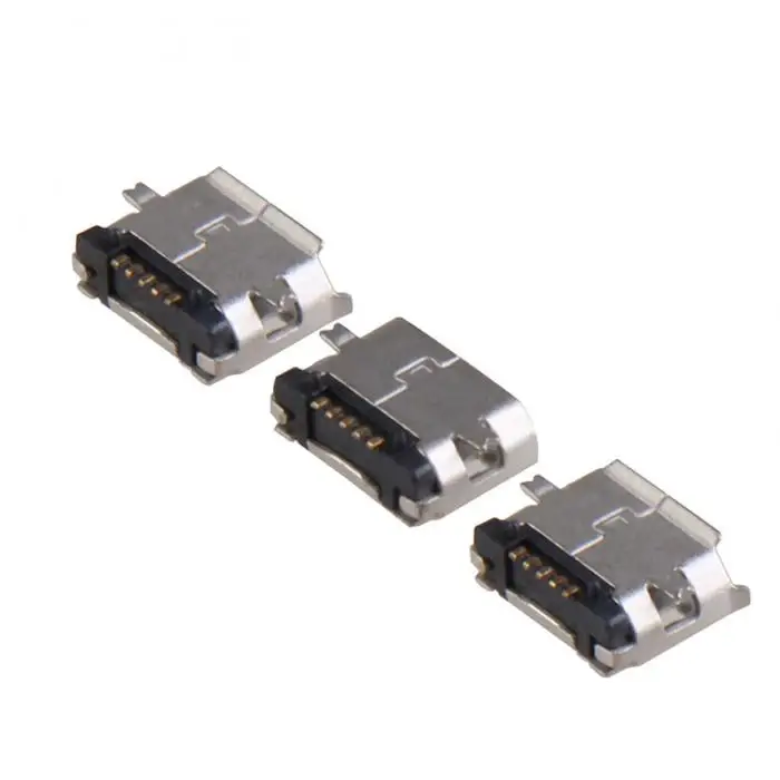 Pro электрооборудование Разъем 50 шт. Micro USB 5pin B Тип гнездовой разъем DIY SMT терминалы для ремонта телефона