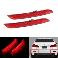 angrong 2x red lens rear bumper reflector reverse stop light for bmw 5 series f10 f11 f18
