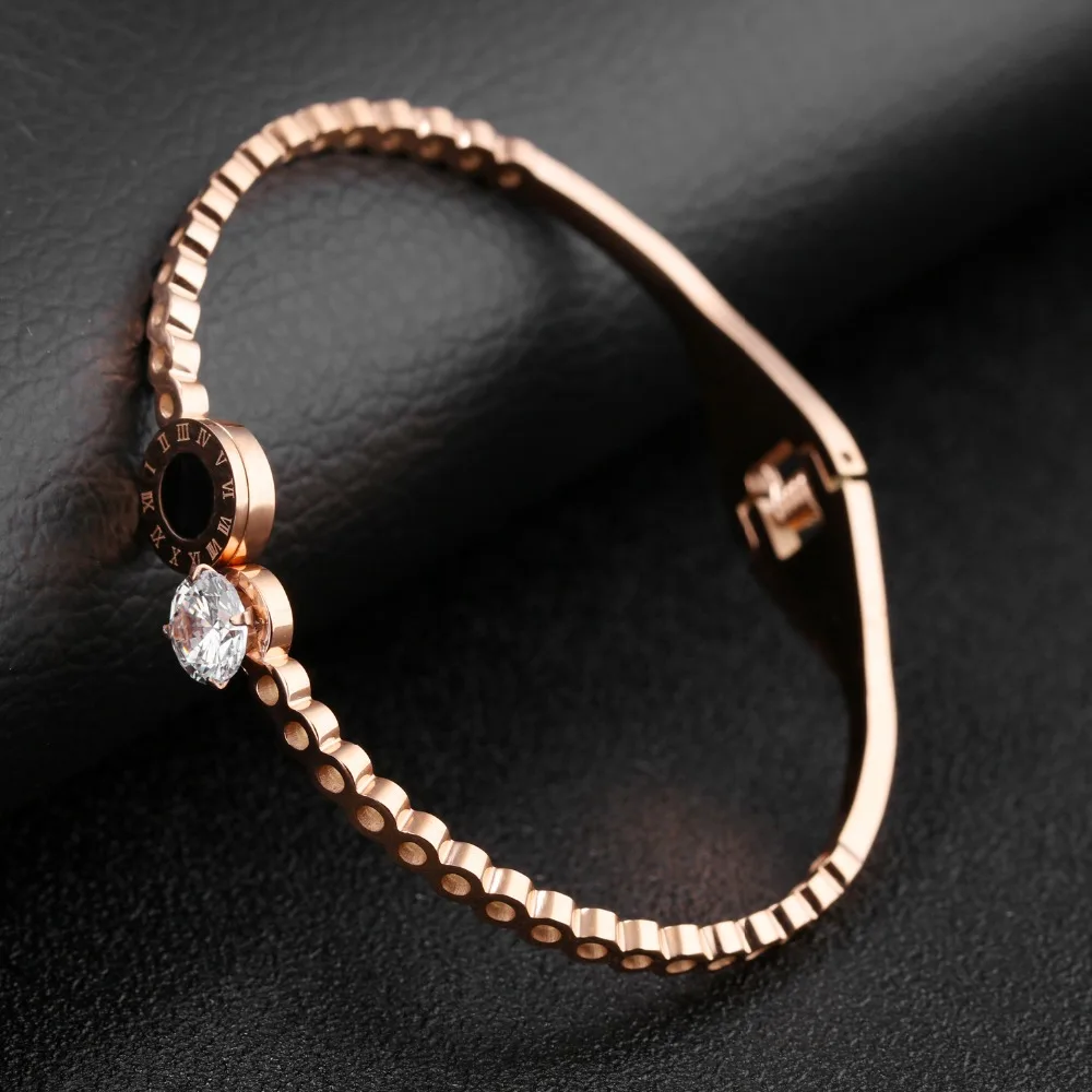 Выдолбленные Черный Римская цифра круглый торт браслет кольцо аксессуары