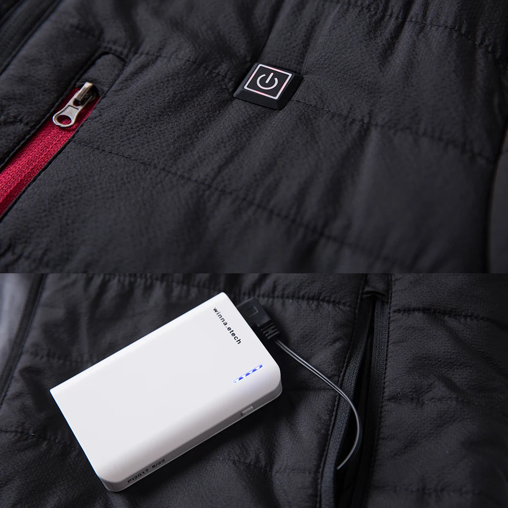 

Men Women Winter Thick USB Heating Cotton Jacket Outdoor Waterproof Windbreaker Hiking Camping Trekking Climbing Coats