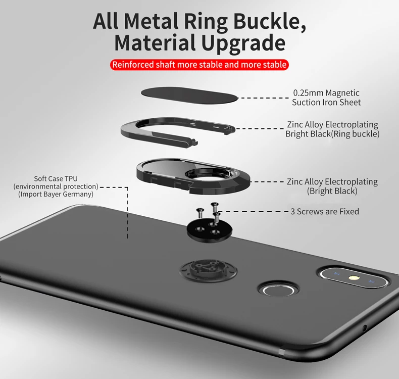 Чехол mi 6 для Xiaomi mi 8 SE Shell mi 8 mi 6 с кольцом на палец магнетизм держатель для телефона задняя крышка для Xiaomi mi 8 Coque