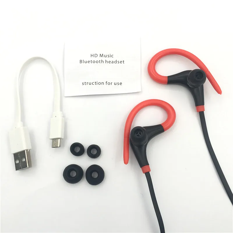 Беспроводные наушники с Ушными крючками V4.1, Bluetooth наушники, стерео Бас-гарнитура, спортивные музыкальные наушники fone de ouvido для Xiaomi Iphone 6/6 S/7