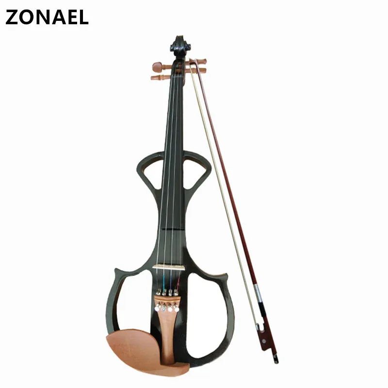 ZONAEL 4/4 электрическая акустическая Скрипка из липы с крышкой для скрипки чехол