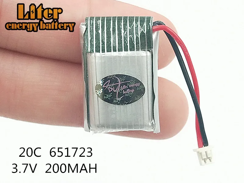 3 7 v 200mah 651723 H20 RC Quadcopter запасные части LIPO батарея оригинал 10 шт bateria h20 оптовая