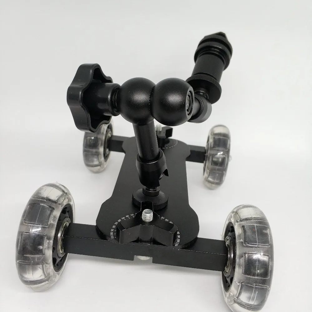 Kaliou Dolly Car + 7 ''Волшебная рукоятка настольная Мобильная роликовая видеокамера