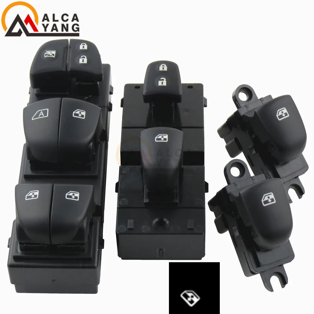 1 set White 1 комплект/4 шт. красный/белый/голубой светильник для Nissan Qashqai/Altima/Sylphy/Tiida/X-Trail выключатель питания стеклоподъемника/единый переключатель подъемников окон - Цвет: 1 set White