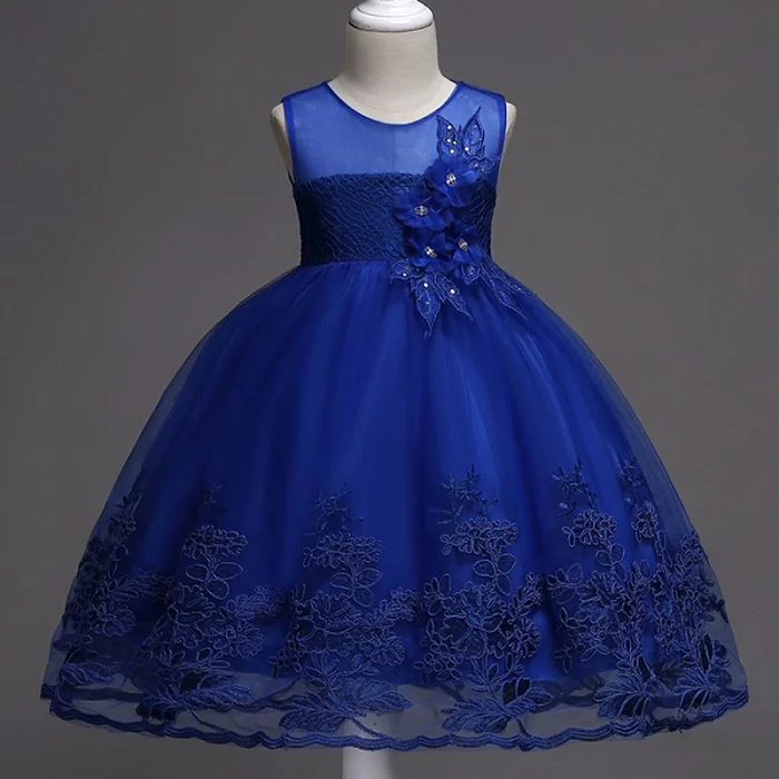 as pictures Vestidos/Детские праздничные Платья с цветочным узором для девочек; Рождественская одежда; вечерние платья без рукавов с большим бантом для маленьких девочек; платье принцессы на свадьбу - Цвет: as pictures