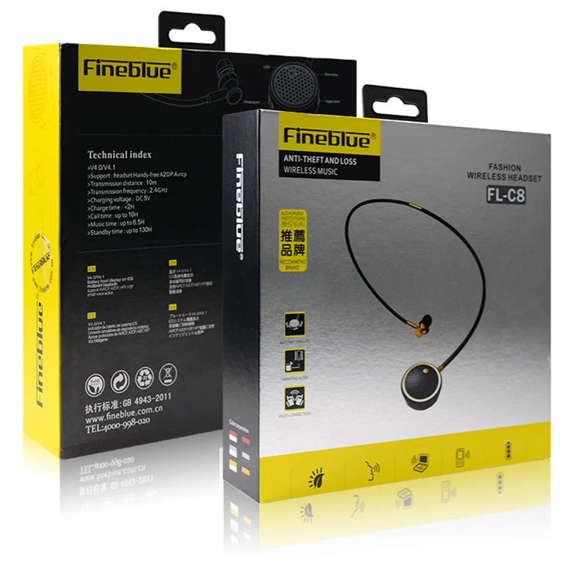 Оригинальные беспроводные Bluetooth наушники FINEBLUE FLC8 свободные руки масштабируемая