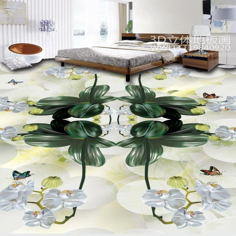 Бесплатная доставка на заказ самоклеящиеся украшения дома пол утолщенной лобби