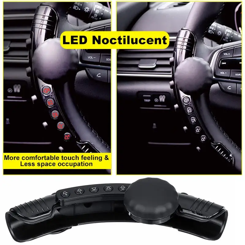Universal 3 In1 Wireless Car Steering Wheel Button Remote Control LED Car DVD Navigation Buttons Remote Controller+Booster Ball