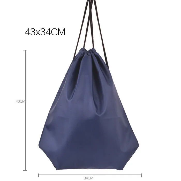 Dark Blue XZJJA спортивная сумка для хранения в спортзале Оксфорд рюкзак на шнурке дорожный контейнер для обуви Одежда Органайзер Сумка водонепроницаемая пляжная сумка - Цвет: Dark Blue