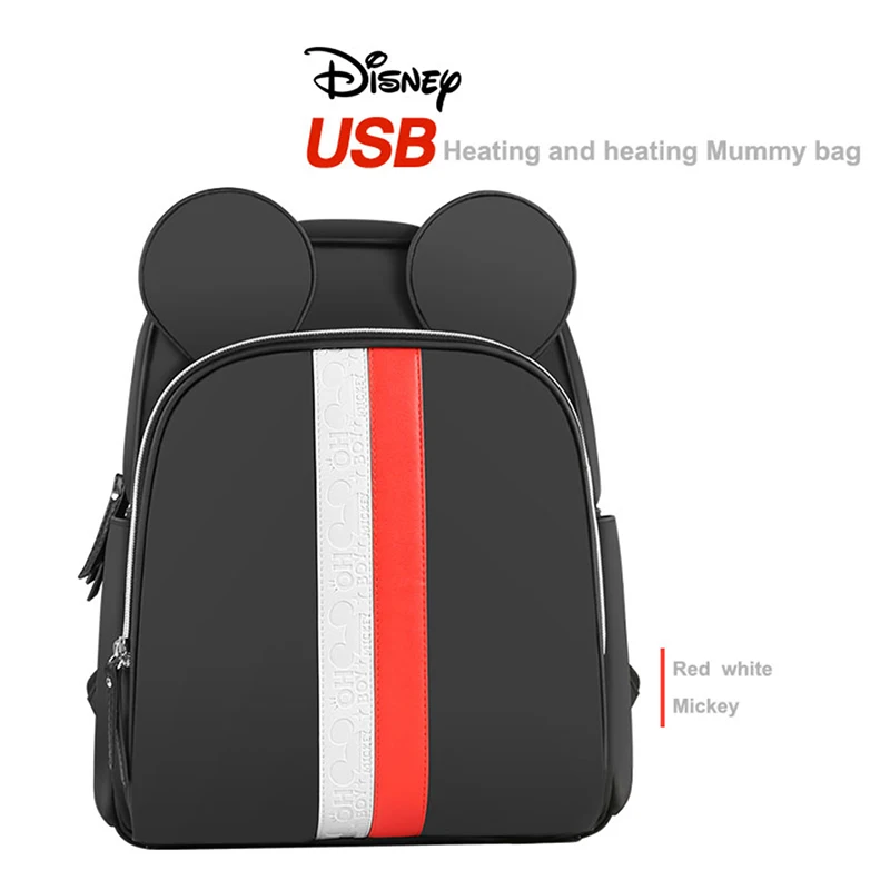 Сумки для детских подгузников Disney из искусственной кожи с подогревом через USB