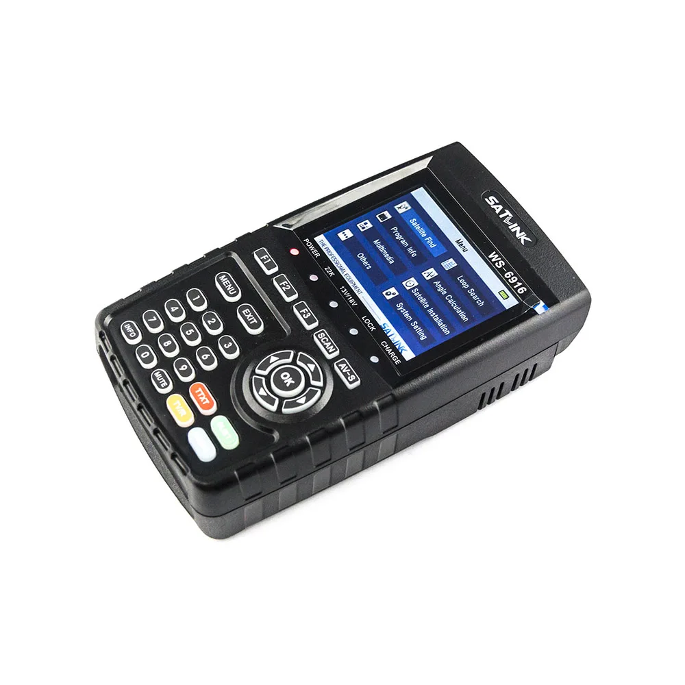 Satlink WS-6916 спутниковый искатель DVB-S2 MPEG-2/MPEG-4 Satlink 6916 Высокое разрешение спутниковый Finder метр на тонкопленочных транзисторах на тонкоплёночных транзисторах ЖК-дисплей Экран