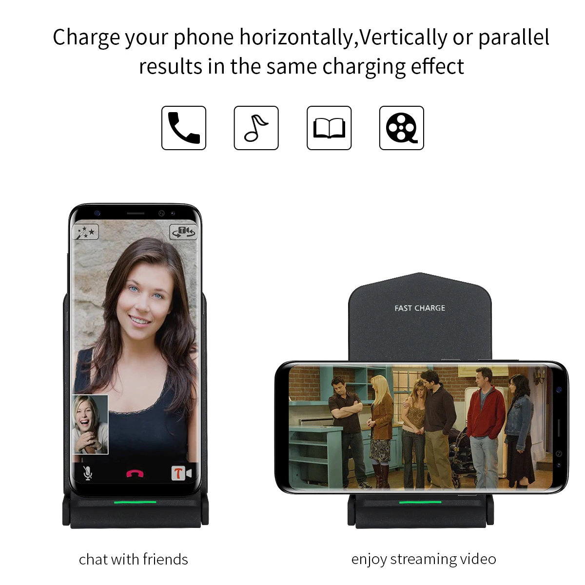 Складное Qi Быстрое беспроводное зарядное устройство для iPhone 11 Pro XS Max X 8 Plus Samsung Galaxy