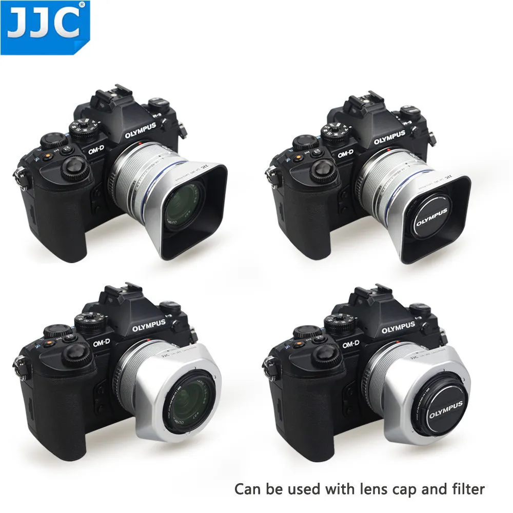 JJC LH-J40 черная реверсивная квадратная бленда объектива для Olympus M. ZUIKO DIGITAL 14-42mm 1:3. 5-5,6 II R заменяет Olympus LH-40 BLACK