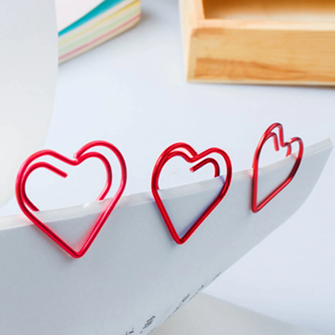 FangNymph Kawaii Love Heart 10 шт./упак. металлический зажим для бумаги канцелярские