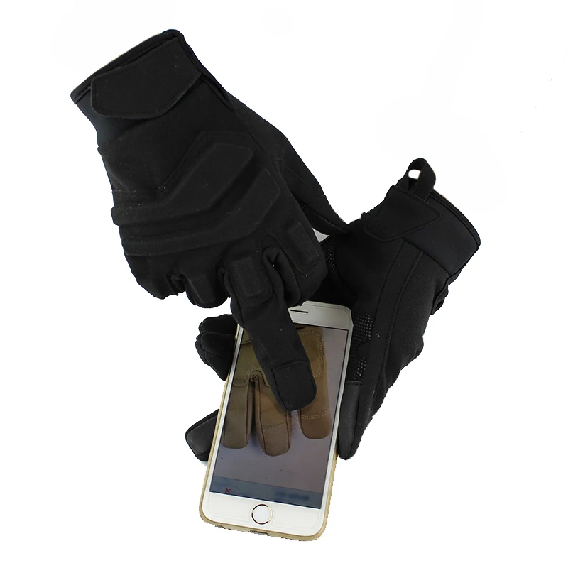 Мужские тактические перчатки с пальцами для сенсорного экрана военные