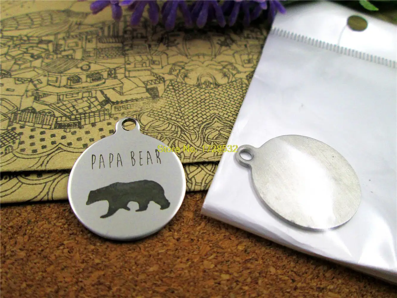 10 шт. подвески из нержавеющей стали papa bear|charm pendant|be charmpendants for bracelets |