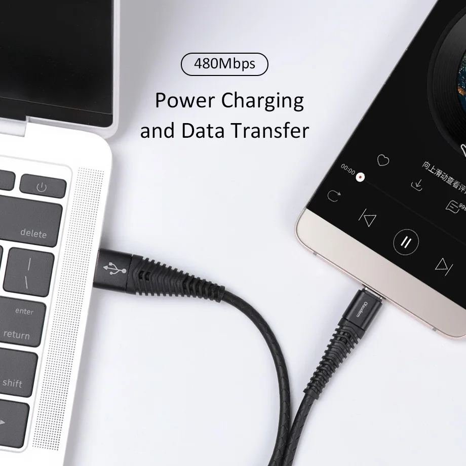 Olaudem USB Тип C кабель для samsung S8 ПВХ данных Шнур зарядки телефона huawei P20 мобильный