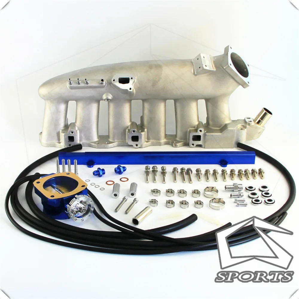 Intake Manifold +Fuel Rail &amp90-85mm Q45 Throttle Body Fits For N*issan R*33 R*32 R*B25DET | Автомобили и мотоциклы