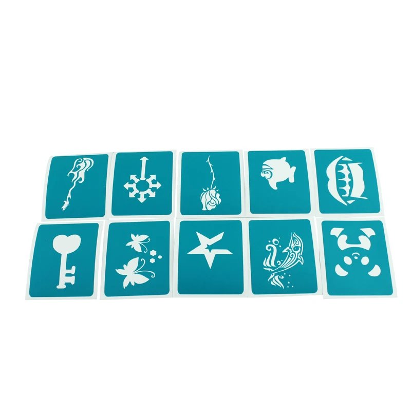 OPHIR 20 шт. трафареты для аэрографии шаблоны Временной Татуировки набор блестящих