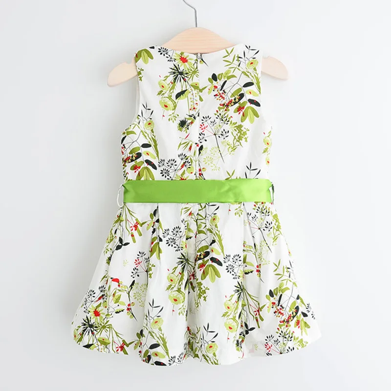 Hurave new arrival dress for girl sashes casual style girls print summer vest infantil fashion robe fille | Детская одежда и обувь