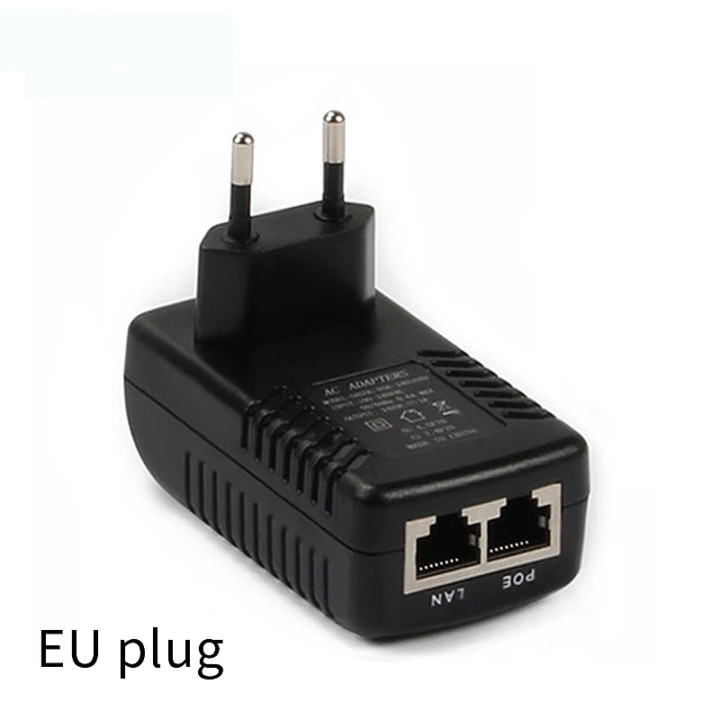 48 В постоянного тока 0 5 А POE (Питание Ethernet) Инжектор для IP камеры видеонаблюдения