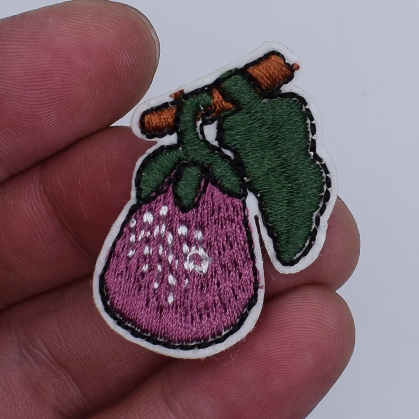 2 шт. вышитая нашивка из баклажан аппликация тканевая для одежды обувь сумки