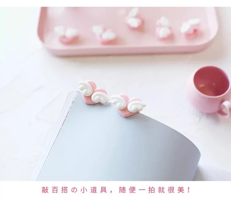 3 шт. Kawaii Love Wings розовый зажим с сердечками фото самодельное украшение заметки Письмо бумага клип Школьные офисные принадлежности escolar