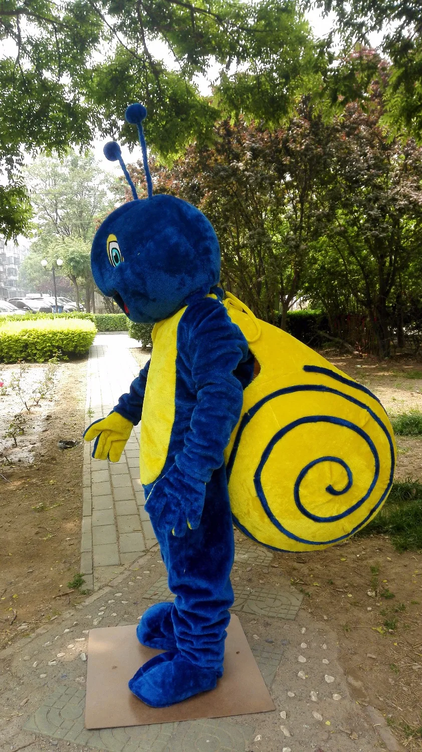 Костюм талисман с голубыми улитками костюм на заказ Мультяшные аниме наборы для