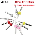 Сопло для 3D принтера 10 шт.компл. 0,1-1,2 мм, зеркальные биты для экструдера RepRap, аксессуары для 3D принтера MK7 MK8