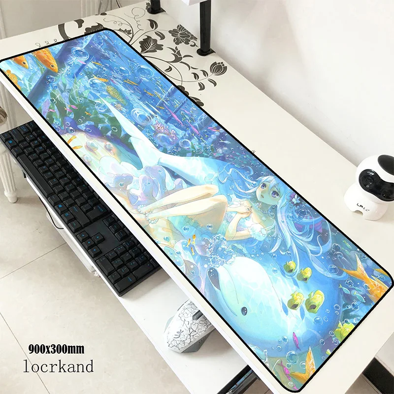 Аниме коврики 900x300x3 мм милый игровой коврик для мыши большая клавиатура Коврик 3d