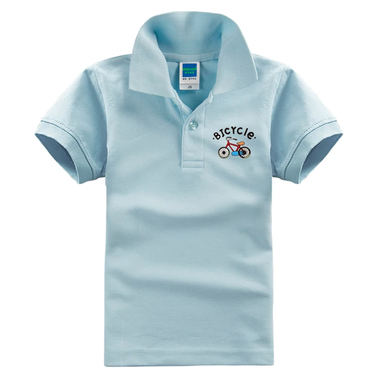 Однотонная белая рубашка поло для мальчиков коллекция 2017 года сезон лето детская
