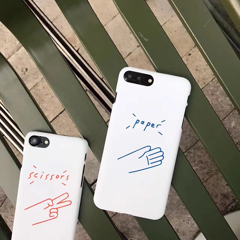 YKUPUP Забавный мультяшный чехол для телефона Iphone Xs Чехол Ножницы Бумага прочный